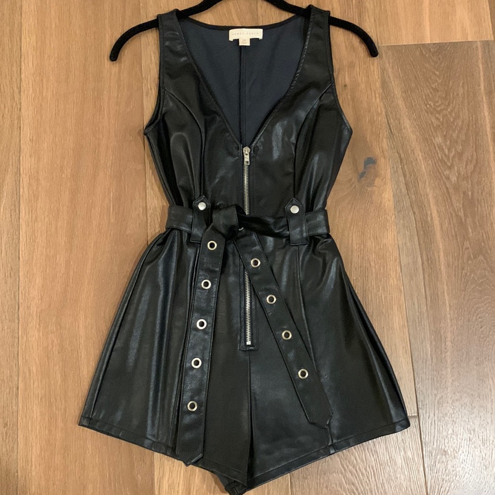 Top Shop Faux leather romper